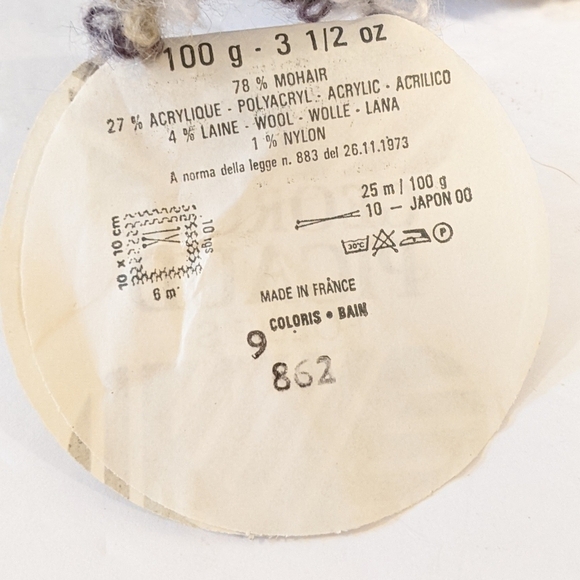 𝅺10 Georges Picaud Follie mohair blend wool skeins extra bulky weight - Picture 5 of 7